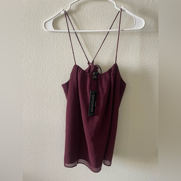 Banana republic maroon red lightweight spaghetti strap tank top-NWT - Picture 3 of 4